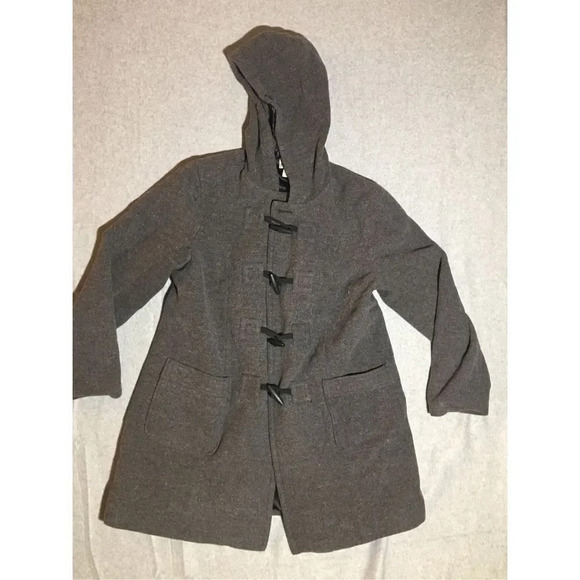 Womens Mothermood Maternity Jacket Size Medium Grey Heavyweight Peacoat Warm - Picture 1 of 3